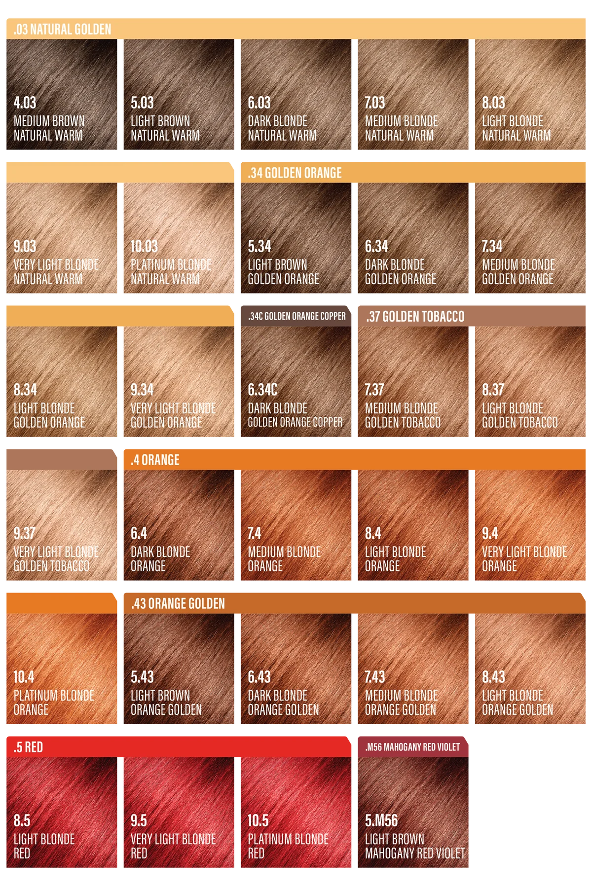 Andreia Professional Permanent Colour Shade Chart 2